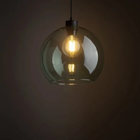 Pendul pe cablu CUBUS 1xE27/15W/230V negru/verde fumuriu