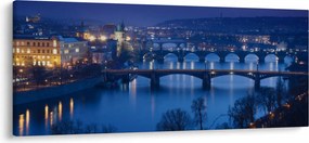 Tablou cu podurile din Praga (120x50 cm)