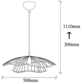 Lustră aurie ø 50 cm Tel – Opviq lights