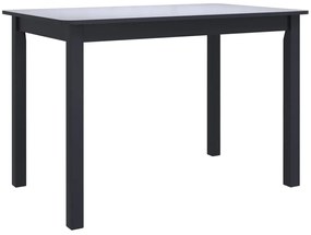 276874 vidaXL Set mobilier de bucătărie, 5 piese, negru, lemn masiv de hevea