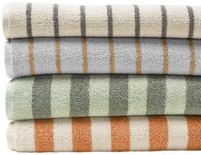 Prosop portocaliu/bej din bumbac organic din frotir 70x140 cm Arto – Blomus