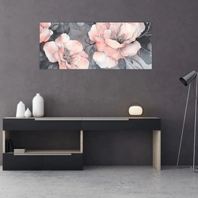 Tablou - Schiță de flori (120x50 cm)
