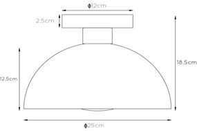 Plafonieră Lucide 45196/01/44 SIEMON 1xE27/40W/230V portocaliu