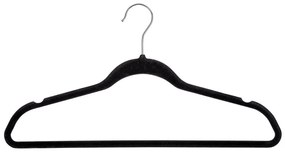 Set 5 umerașe din plastic pentru haine Wenko Flocking, negru