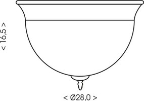 Brilagi - Plafonieră FRESCO 2xE27/40W/230V, diametru 28 cm, alamă