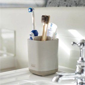 Suport pentru periuța de dinți bej din plastic EasyStore – Joseph Joseph