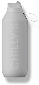 Sticlă termos Chilly's Bottles - gri granit 500ml, colecția Series 2 Flip