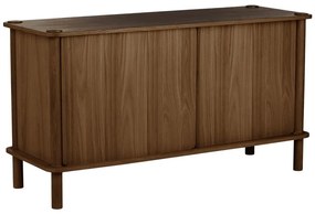 Comodă maro din lemn de stejar cu ușă glisantă 135x73,5x48 cm Italic – UMAGE