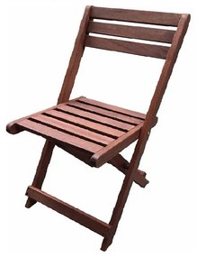 Set masa si scaune pentru gradina Kreta Muhler Meranti 1001746, 3 piese, Lemn Meranti/Shorea, Pliabil, Maro rosiatic