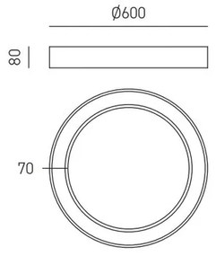 Plafoniera LED design circular FLOR 60cm alb, negru sau auriu