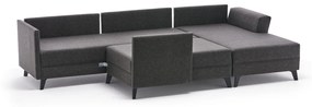 Canapea extensibilă de colț Eris - Anthracite