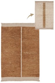 Covor cărămiziu/bej din bumbac 140x200 cm Duetto Toffee – Lorena Canals
