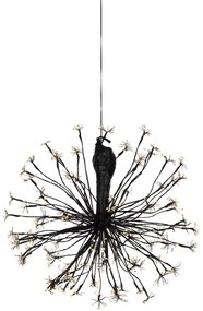 Lampă suspendată de Crăciun sferică neagră 60 cm, cu LED și temporizator IP44 - Nobu