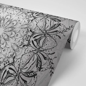 Tapet rozetă în design alb-negru