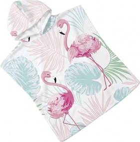 Poncho pentru copii FLAMINGO colorat 60x120 cm