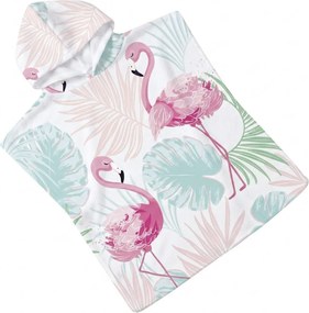 Poncho pentru copii FLAMINGO colorat 60x120 cm