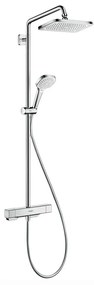 Set de dus Showerpipe cu termostat, 1 jet, crom Crom lucios