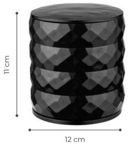 Organizator de bijuterii ELMSS Negru 11x11x12 cm