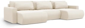 Canapea extensibila panoramica Belfast 4 locuri catifea L340 cm