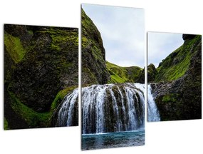 Tablou - Stânci cu cascadă (90x60 cm)