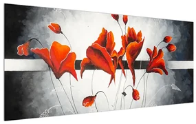Tablou cu flori (120x50 cm), în 40 de alte dimensiuni noi