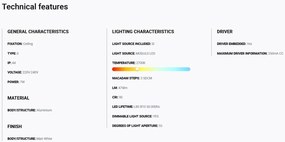 Spot LED incastrabil TULIPA White recessed downlight 7W 55° 2700K CRI90 dali IP44