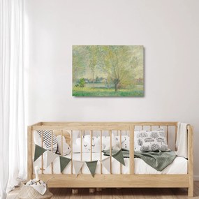 Tablou pe sticlă - Claude Monet, The Willows, reproducere (70x50 cm)