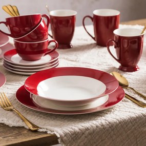 Serviciu de masa, 18 piese, 6 persoane, Aura Red