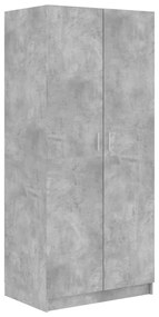 800625 vidaXL Șifonier, gri beton, 80x52x180 cm, PAL