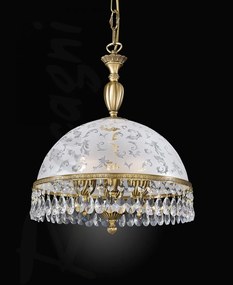 Lustra design clasic realizata manual din alama si Cristal Scholer 6200