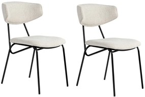 Set de scaune de sufragerie Nancy White and Black,2 buc.