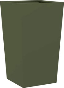vidaXL Jardinieră de grădină, verde măsliniu, 45x45x75 cm, oțel