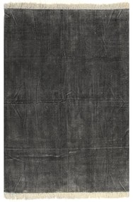 vidaXL Covor kilim, antracit, 160 x 230 cm, bumbac