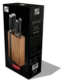 Set de cuțite G21 Gourmet Rustic 5 bucăți + blocde bambus