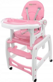 Scaun de masă copii PINK Ecotoys