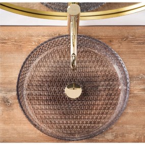Rea Cristal lavoar 39x39 cm rotund de blat gri piatra REA-U8880