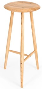 Scaun de bar în culoare naturală din lemn de stejar (înălțime șezut 75 cm) Blanc – Gazzda