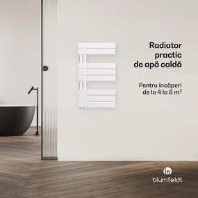 Blumfeldt Radiator Fairmont, 45 x 80 cm, de perete, design modern, cu încălzire pe apă