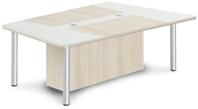 Masa de intalnire TopOffice Premium III 240 x 162,5 cm, salcam deschis / alb
