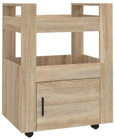Carucior de bucatarie stejar sonoma 60x45x80 cm lemn prelucrat Stejar sonoma