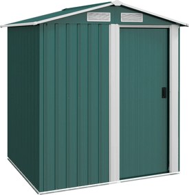 Outsunny Căsuță de Grădină cu Acoperiș Înclinat, 152x132x188 cm, Verde | Aosom Romania