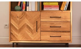 Bibliotecă din lemn de stejar 97x176 cm Abies – The Beds