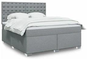vidaXL Pat continental, gri deschis, 180x200 cm, material textil