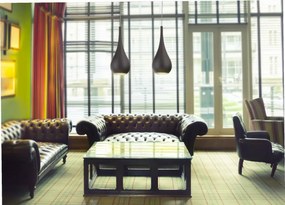 Pendul stil modern diam.20cm DROP negru