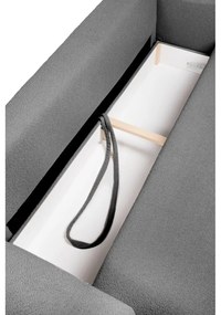 Canapea gri extensibilă cu tapițerie din țesătură bouclé 247 cm Quinoa – Bonami Selection