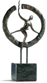 Statueta bronz masiv "Pas catre nou"