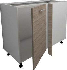 Corp Baza Colt Lecce, Stejar Sonoma Inchis/Alb, 98 x 50 x 80 cm