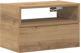 vidaXL Noptieră de perete, Stejar artizanal, 45x26x28,5 cm