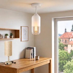 BRILAGI - Plafonieră LED RETRO GLASS 1xE27/60W/230V Ø 14 cm albă