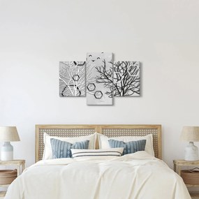 Tablou abstract cu pomi (90x60 cm)